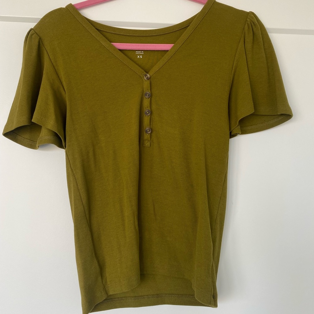 Green loft ribbed shirt